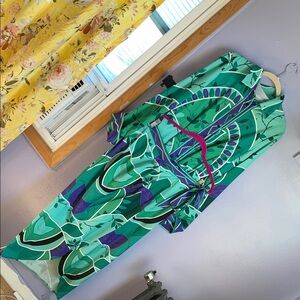 Vibrant Green and Purple skirts set